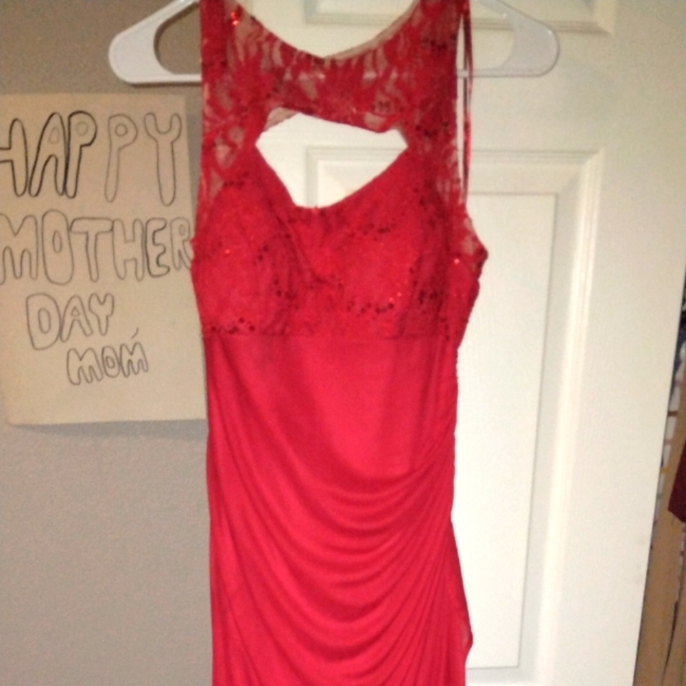 Morgan & Co Red Evening Gown
